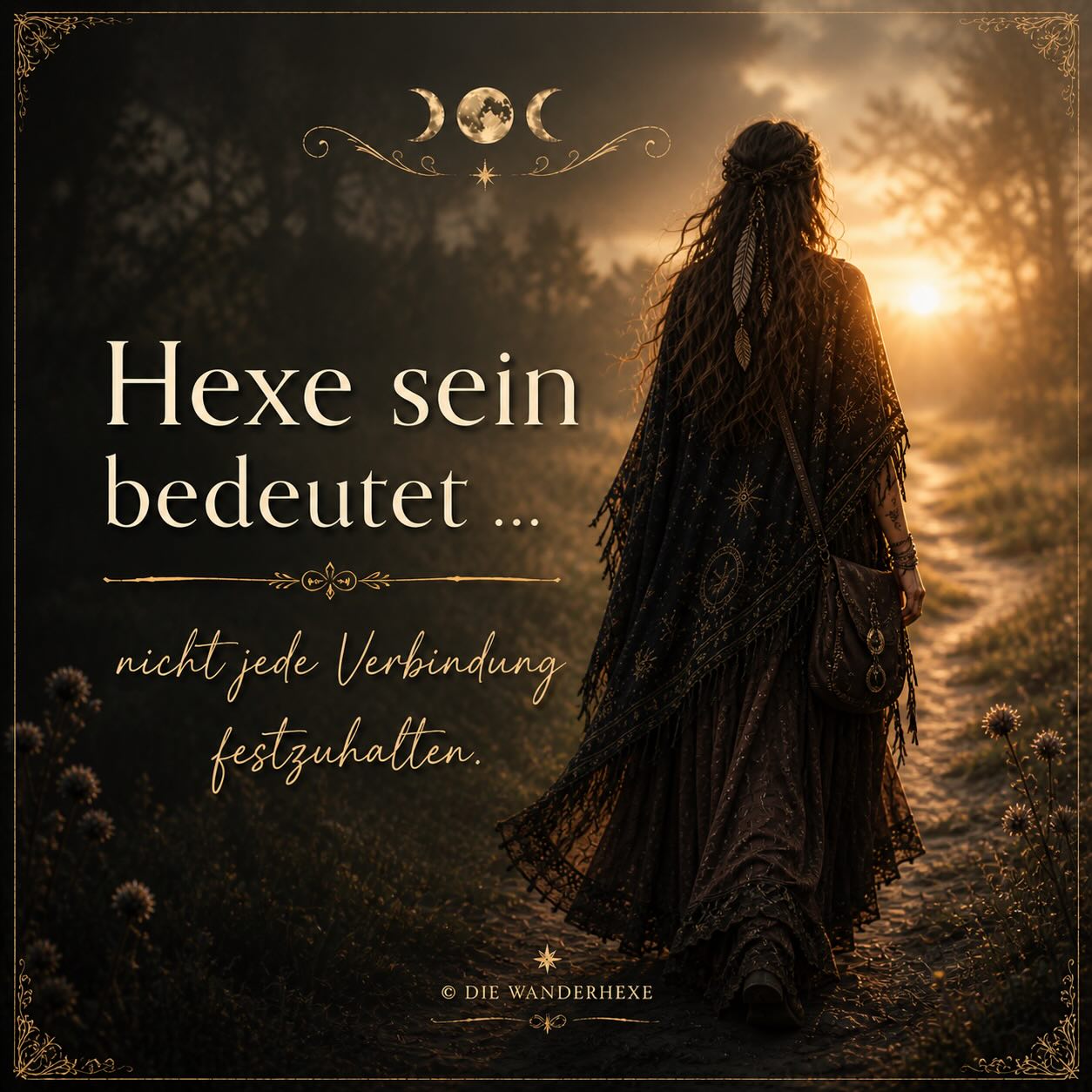 Du hast gespürt,
dass etwas nicht mehr passt.

Und trotzdem bist du geblieben.

Aus Gewohnheit.
Aus Hoffnung.
Oder weil du dachtest,
du müsstest festhalten.

Aber nicht jede Verbindung ist dafür da,
ein Teil deines Weges zu bleiben.

Hexe sein bedeutet,
loszulassen –
ohne dich selbst dabei zu verlieren.

✨

Wann hast du zuletzt losgelassen?

#die_wanderhexe #hexenweg #loslassenlernen #verbindungenlösen #deinweg