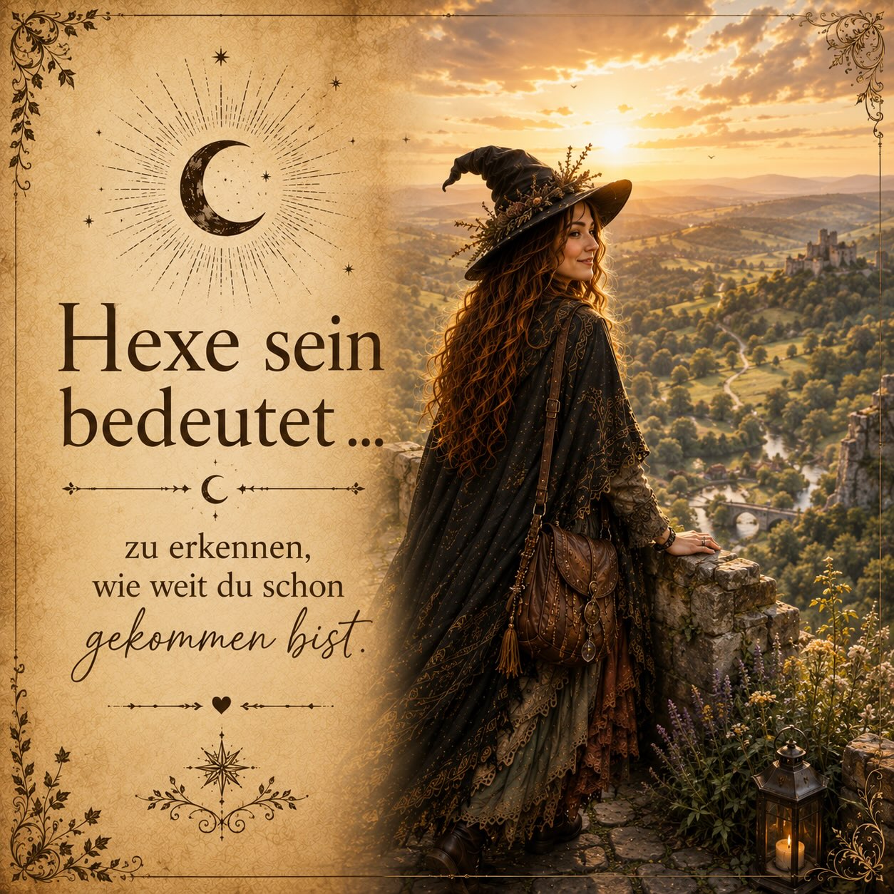 Manchmal sind wir schon ein bisschen unfair zu uns selbst.

Wir schauen auf das, was noch fehlt.
Auf das nächste Ziel.
Auf das, was wir noch nicht können.
Auf die Baustelle, die immer noch eine Baustelle ist.

Und denken: „Na toll. Da ist aber noch ordentlich Luft nach oben.“

Stimmt vielleicht sogar.

Aber dreh dich zwischendurch auch mal um.

Schau dir an, wo du angefangen hast.

An die Dinge, die dir früher den Boden unter den Füßen weggezogen haben und die du heute ganz anders auffängst.
An Entscheidungen, vor denen du einmal Angst hattest.
An Grenzen, die du inzwischen setzt.
An all das, was du gelernt, überstanden, verändert und vielleicht sogar losgelassen hast.

Wir feiern Ergebnisse gerne erst dann, wenn etwas „fertig“ ist.

Nur ist das Leben ziemlich schlecht im Fertigsein.

Kaum haben wir einen Berg erklommen, entdecken wir am Horizont schon den nächsten. Und während wir überlegen, wie wir da hochkommen sollen, vergessen wir völlig, dass wir gerade auf einem Berg stehen, den wir früher für unbezwingbar gehalten haben.

Also ja:
Vielleicht bist du noch nicht dort, wo du einmal hinmöchtest.

Aber verdammt – du bist auch nicht mehr dort, wo du einmal warst.

Und darauf darfst du ruhig ein kleines bisschen stolz sein. ❤️

Hexe sein bedeutet … zu erkennen, wie weit du schon gekommen bist.

Und jetzt bin ich neugierig:
Was kannst du heute, was dein früheres Ich niemals für möglich gehalten hätte?

Wenn dich der Beitrag gerade an etwas erinnert hat, speichere ihn dir für die Tage, an denen du wieder einmal nur siehst, was noch fehlt. Und schick ihn gerne einem Menschen, der heute daran erinnert werden sollte, wie weit er schon gekommen ist.

#die_wanderhexe #modernehexe #persönlichkeitsentwicklung #selbstwert #deinweg