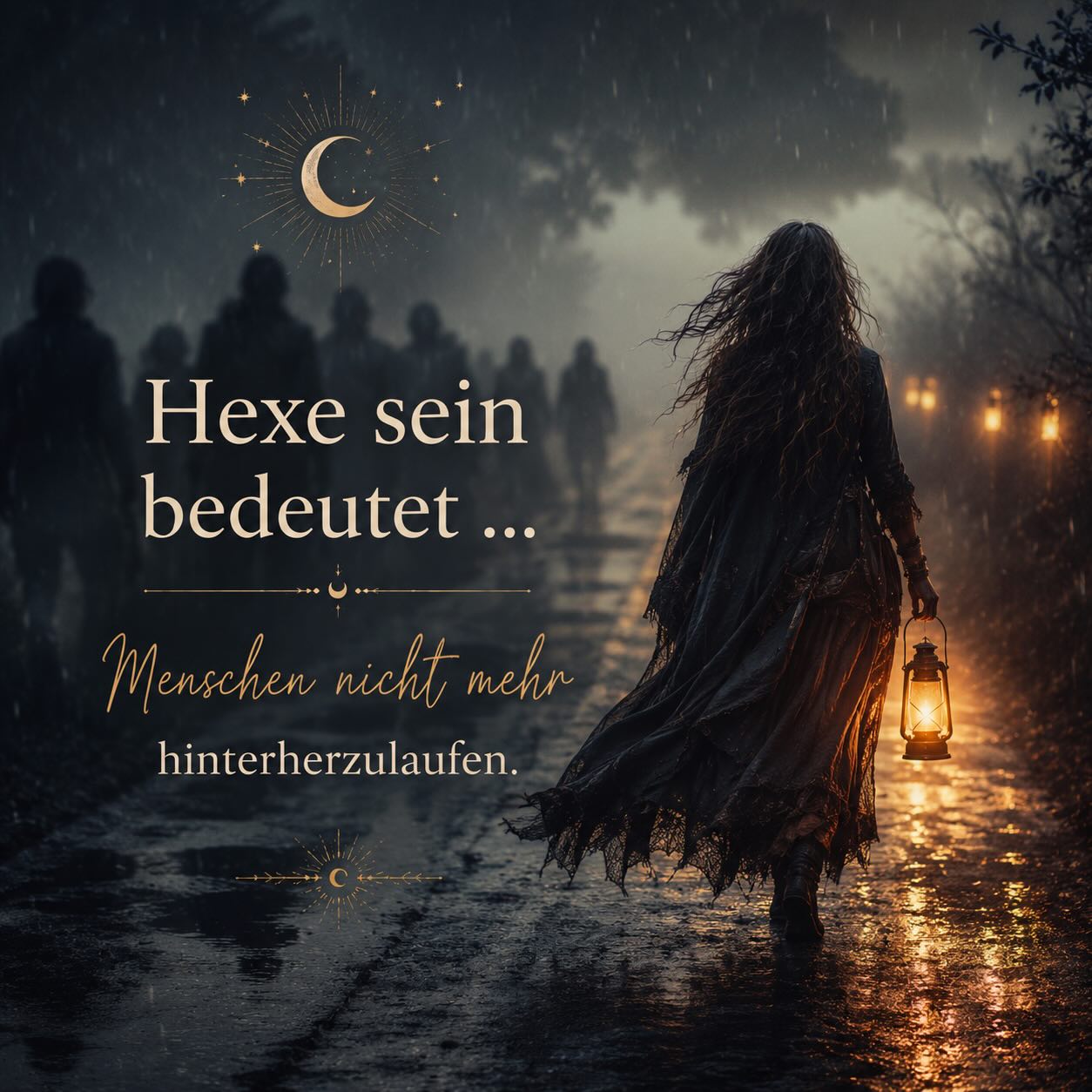 Du hast versucht, festzuhalten.

Menschen zu erreichen, 
die sich immer weiter entfernt haben.

Hast gewartet. 
Gehofft. 
Dich selbst dabei vergessen.

Aber irgendwann verstehst du:

Wer wirklich zu dir gehört, 
lässt dich nicht ständig kämpfen.

Hexe sein bedeutet, 
aufzuhören, hinter Menschen herzurennen, 
die dich nur sehen, wenn du gehst.

✨

Bist du auch schon einmal jemandem hinterhergelaufen, der stehen bleiben wollte?

✨
#die_wanderhexe #loslassen #selbstwert #modernehexe #deinweg