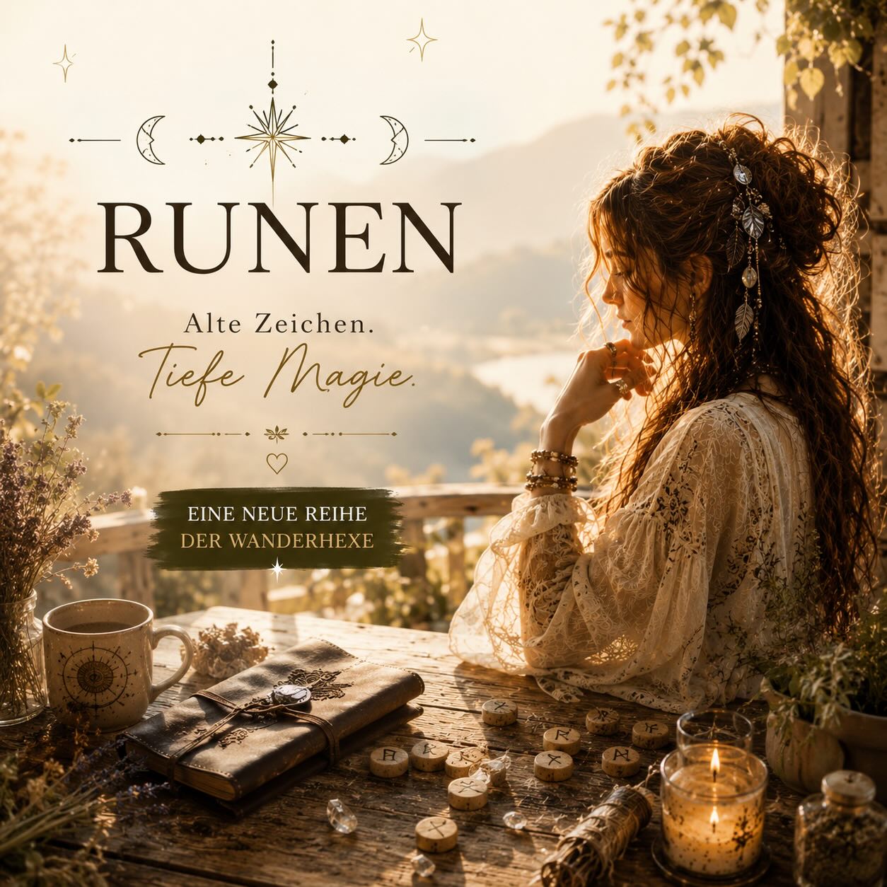 Alte Zeichen haben mich schon immer fasziniert.

Nicht, weil sie „mystisch aussehen“. 
Sondern weil man spürt, dass sie etwas in sich tragen.

Geschichte. 
Kraft. 
Bedeutung.

Runen gehören nicht ursprünglich zu dem Hexentum, wie wir es heute oft leben oder hier kennen. Gerade deshalb finde ich es wichtig, respektvoll damit umzugehen und nicht einfach alles miteinander zu vermischen, nur weil es schön aussieht.

Ich selbst habe gelernt, bewusst mit ihnen zu arbeiten. 
Nicht als Trend. 
Nicht als Dekoration. 
Und auch nicht wie ein Kartenspiel, das man einfach mal wirft.

Ich nutze sie anders.

Für Schutz. 
Für Übergänge. 
Für bestimmte Lebensphasen. 
Für Dinge, die bewusst gesetzt werden.

Manche landen auf Papier. 
Manche auf Kerzen. 
Manche als Binderunen an Orten, die geschützt werden sollen.

Und genau darum soll es in dieser neuen Reihe gehen.

Nicht um trockene Definitionen. 
Sondern um die Magie hinter den Zeichen. 
Um alte Kräfte. 
Und um die Art, wie moderne Hexen heute respektvoll damit arbeiten.

Ich freue mich sehr darauf, dieses Kapitel gemeinsam mit euch zu öffnen. ✨

Wenn dir diese neue Reihe gefällt, freue ich mich riesig über ein Like, einen Kommentar oder wenn du den Beitrag speicherst. So sehe ich, welche Themen euch wirklich berühren und wo wir gemeinsam noch tiefer eintauchen dürfen. 🌙

#runen #binderunen #die_wanderhexe #hexenwissen #modernehexe