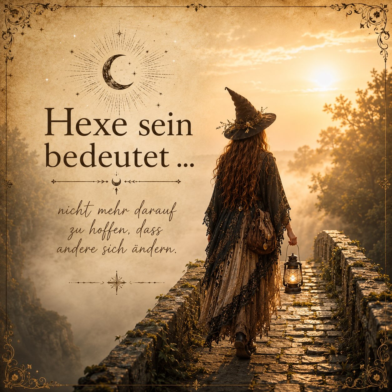 Manchmal halten wir nicht an Menschen fest.

Sondern an der Hoffnung,
dass sie irgendwann anders werden.

Dass sie uns verstehen.
Dass sie uns sehen.
Dass sie uns geben,
was wir uns so lange gewünscht haben.

Doch manche Menschen ändern sich nicht.

Und vielleicht ist genau das die Antwort.

Hexe sein bedeutet,
aufzuhören, auf Veränderungen zu warten,
die nicht in deiner Hand liegen.

✨

Auf wen oder was hast du viel zu lange gewartet?
#die_wanderhexe #aufhörenzuwarten #selbstfindung #innerefreiheit #deinweg 💛