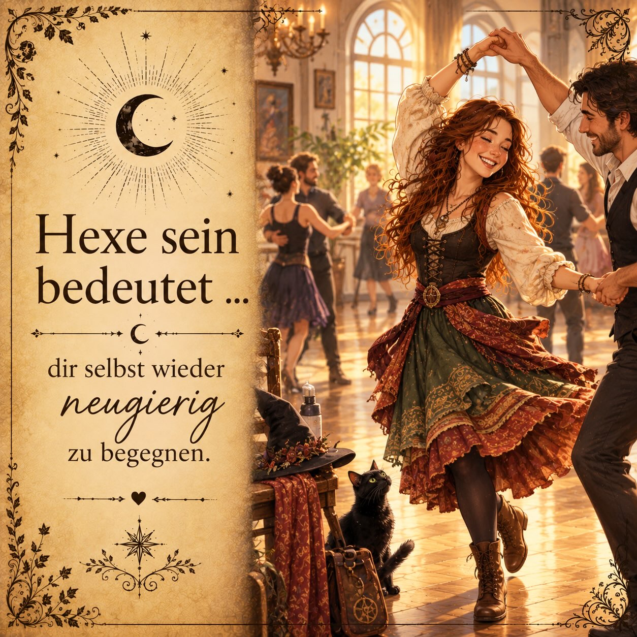 Wann hast du dich eigentlich das letzte Mal selbst überrascht? ❤️

Wir Menschen sind schon seltsam. Wir erzählen uns jahrelang, was wir alles nicht können, nicht mögen oder wofür wir angeblich nicht gemacht sind.

„Ich kann nicht tanzen.“
„Dafür bin ich zu alt.“
„Das war noch nie mein Ding.“
„Ach, das lerne ich doch sowieso nicht mehr.“

Und irgendwann werden aus diesen Sätzen feste Überzeugungen.

Dabei vergessen wir etwas Entscheidendes: Wir verändern uns. Unsere Interessen verändern sich. Unser Mut wächst. Und manchmal entdecken wir mit 30, 40, 50 oder 70 plötzlich etwas, das wir mit 20 niemals ausprobiert hätten.

Vielleicht kannst du tatsächlich nicht tanzen. Na und? Wer sagt denn, dass du deshalb nicht auf die Tanzfläche gehörst? 😂

Du musst nicht alles beherrschen, bevor du anfängst. Du darfst Anfänger sein, Fehler machen, über dich selbst lachen und feststellen, dass dir etwas Freude bereitet, obwohl du darin noch ziemlich schlecht bist.

Und vielleicht entdeckst du dabei eine Seite an dir, die du bisher überhaupt nicht kanntest.

Denn nur weil du dich schon dein ganzes Leben kennst, bedeutet das nicht, dass du bereits alles über dich weißt.

Vielleicht bist du mutiger, als du glaubst. Kreativer, als du denkst. Abenteuerlustiger, als du dir bisher erlaubt hast.

Vielleicht steckt noch eine ganze Menge in dir, die nur darauf wartet, entdeckt zu werden.

Also hör nicht auf, neugierig zu sein. Auch nicht auf dich selbst.

🌙 Hexe sein bedeutet … dir selbst wieder neugierig zu begegnen.

Und jetzt bin ich gespannt: Gibt es etwas, das du schon lange einmal ausprobieren möchtest, dich aber bisher nicht getraut hast? Oder hast du vielleicht erst vor Kurzem eine völlig neue Seite an dir entdeckt?

Erzähl es mir gerne in den Kommentaren! ❤️

Wenn dich dieser Gedanke berührt hat, speichere dir den Beitrag oder teile ihn mit jemandem, der vielleicht gerade einen kleinen Schubs braucht, um etwas Neues zu wagen.

#die_wanderhexe #neugierigbleiben #persönlichkeitsentwicklung #lebensfreude #neuanfang
