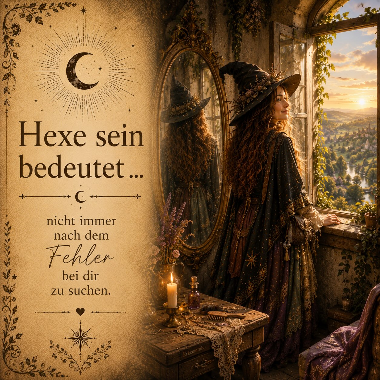 Kennst du das auch?

Jemand ist plötzlich anders zu dir. Ein Gespräch läuft komisch. Eine Freundschaft verändert sich. Jemand zieht sich zurück.

Und während der andere wahrscheinlich längst seinen Kaffee trinkt und über ganz andere Dinge nachdenkt, startet in deinem Kopf die große Spurensuche:

„Was habe ich falsch gemacht?“

Selbstreflexion ist wichtig. Natürlich dürfen wir uns fragen, ob wir jemanden verletzt haben, unfair waren oder etwas hätten anders machen können.

Aber Selbstreflexion bedeutet nicht, automatisch die Schuld bei sich selbst zu suchen.

Manchmal ist gar nichts falsch mit dir.

Menschen haben ihre eigenen Erwartungen, Ängste, Erfahrungen und Baustellen. Sie treffen Entscheidungen, die du nicht beeinflussen kannst. Manchmal passen zwei Menschen irgendwann einfach nicht mehr zusammen. Und manchmal kannst du dich noch so sehr verbiegen – es würde trotzdem nichts ändern.

Du darfst Verantwortung für dein Verhalten übernehmen.

Aber bitte nur für deins.

Du bist nicht verantwortlich für jede schlechte Stimmung, jede Enttäuschung und jede Reaktion eines anderen Menschen.

Und vielleicht sollten wir uns deshalb neben
„Was habe ich falsch gemacht?“
viel öfter noch eine zweite Frage stellen:

„Habe ich überhaupt etwas falsch gemacht?“

Das kann einen gewaltigen Unterschied machen.

🌿 Hexe sein bedeutet … nicht immer nach dem Fehler bei dir zu suchen.

Wie ist das bei dir – suchst du manchmal viel zu schnell die Schuld bei dir selbst?

Wenn dich dieser Beitrag berührt hat, speichere ihn dir für den nächsten Moment, in dem dein Kopf wieder auf Fehlersuche geht. Und vielleicht braucht ihn heute auch jemand, den du kennst. ❤️

#die_wanderhexe #selbstreflexion #selbstwert #achtsamkeit #gedankenimpuls